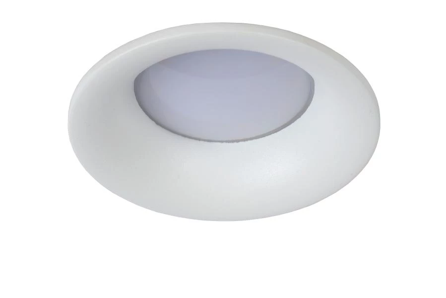 Lucide ZIVA - Spot encastrable Salle de bains - Ø 8,5 cm - 1xGU10 - IP44 - Blanc - éteint